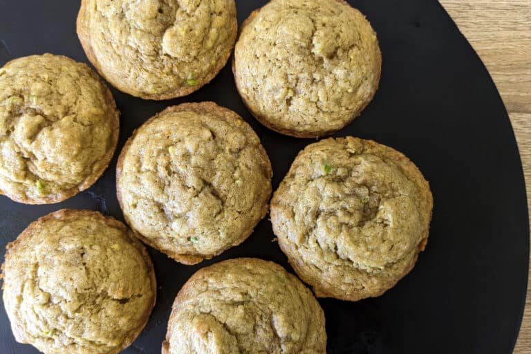 A plate of cinnamon avocado muffins