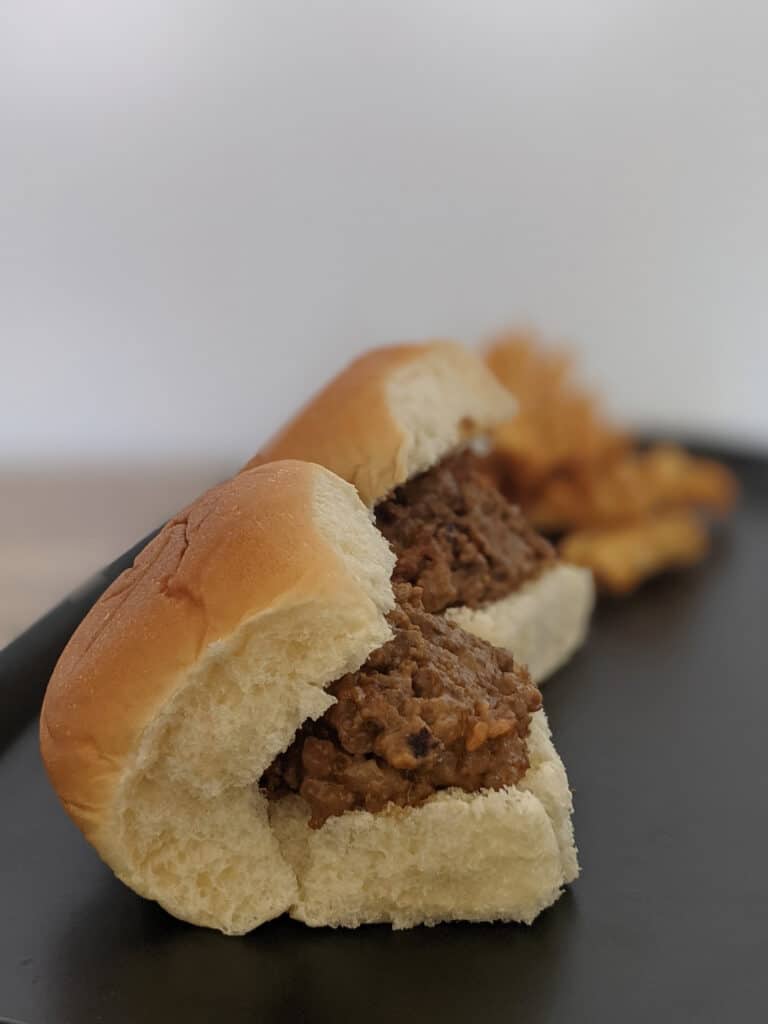 Bacon cheeseburger sliders served on King's Hawaiian rolls