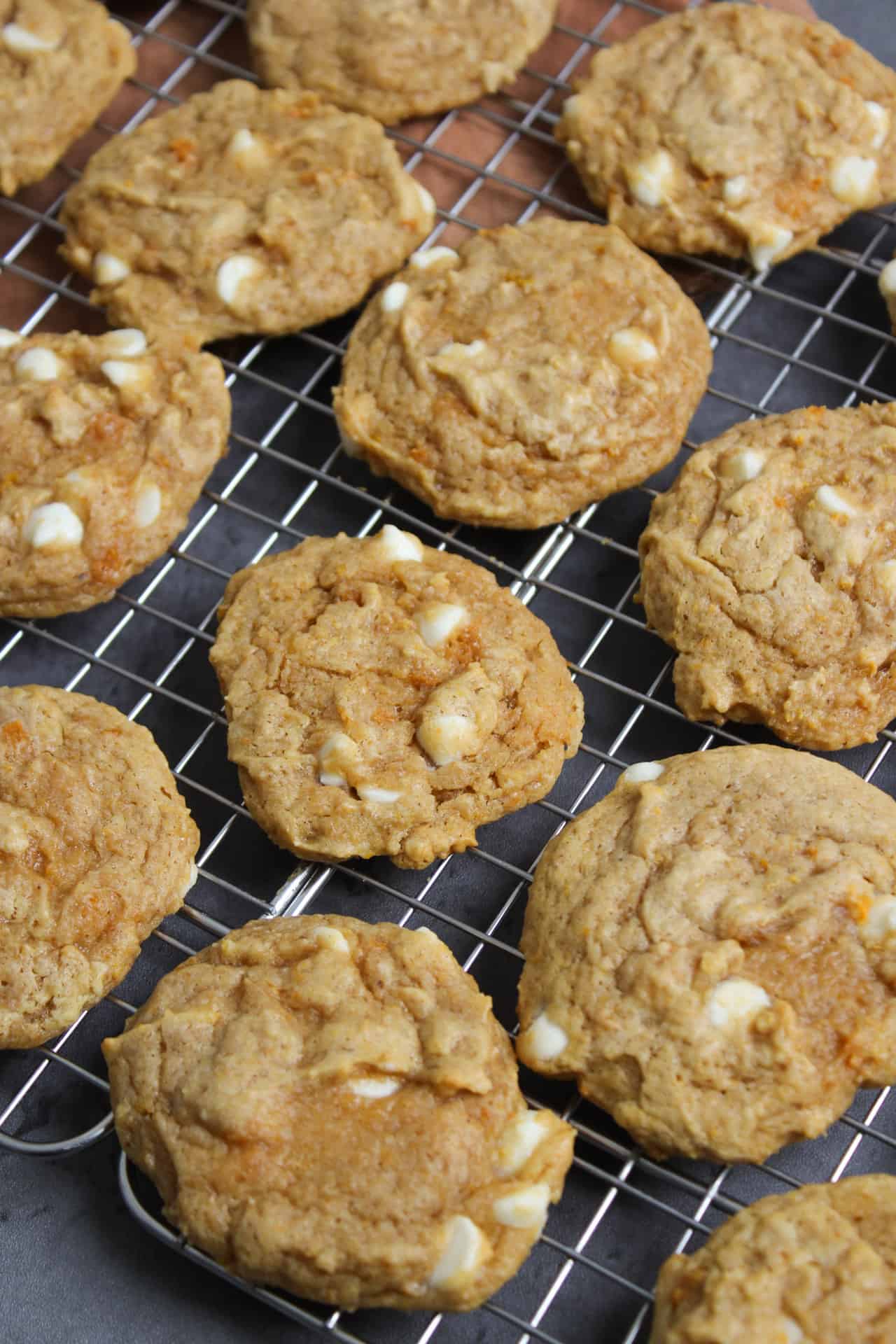 A tray of sweet potato cookies.