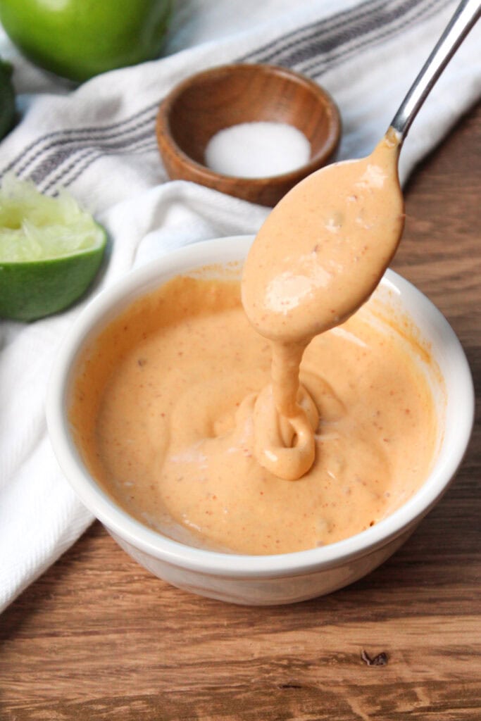 A bowl of chipotle mayo.