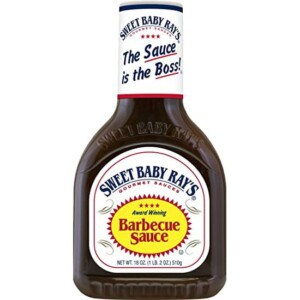 A bottle of barbecue sauce