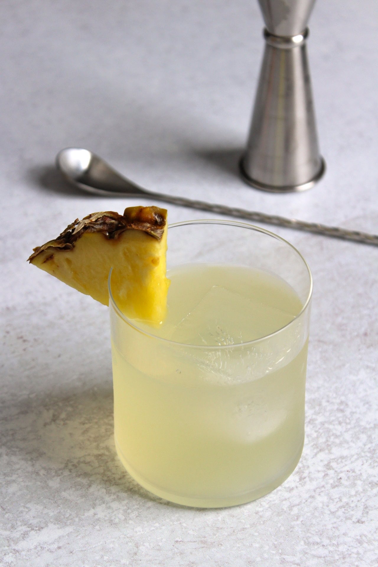 Pineapple mezcal old fashioned.