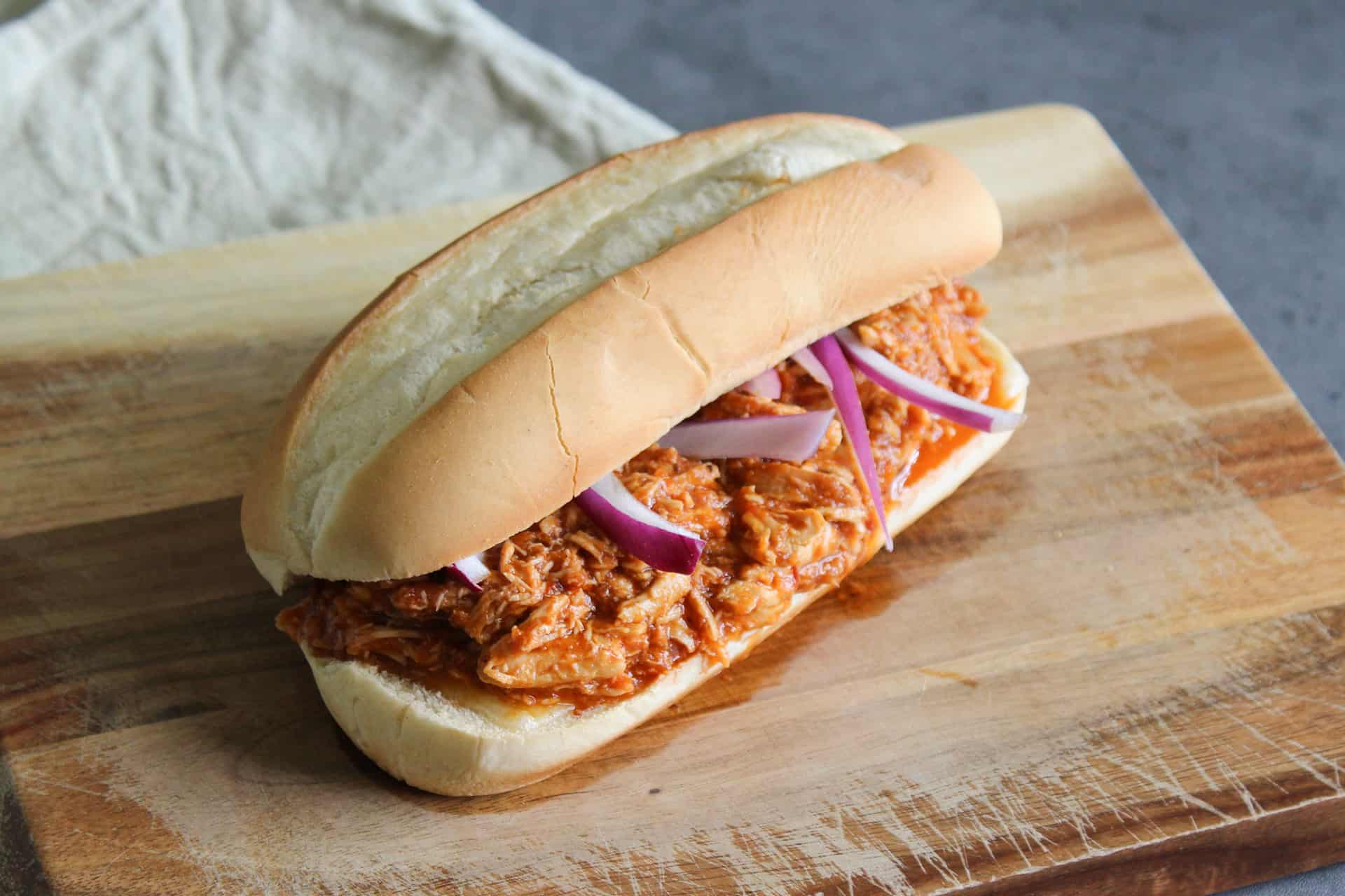 Shredded Chipotle Chicken Sandwich • The Candid Cooks