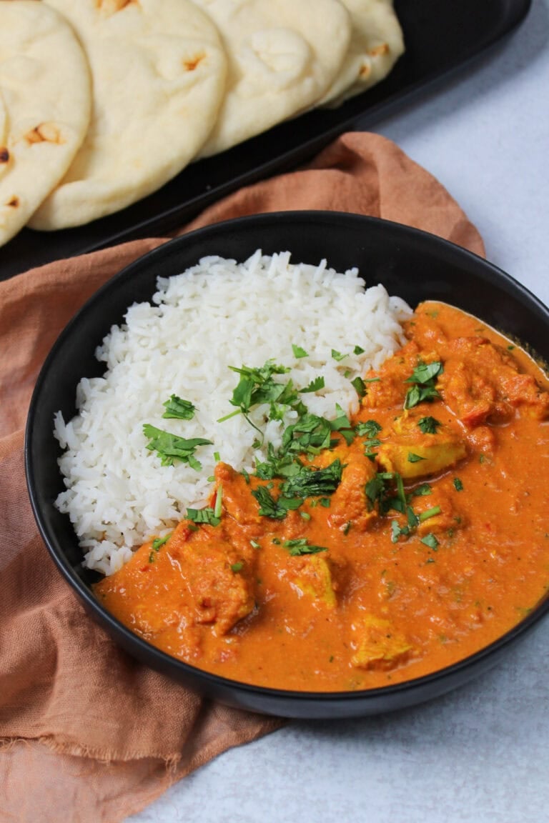 Spicy creamy butter chicken.
