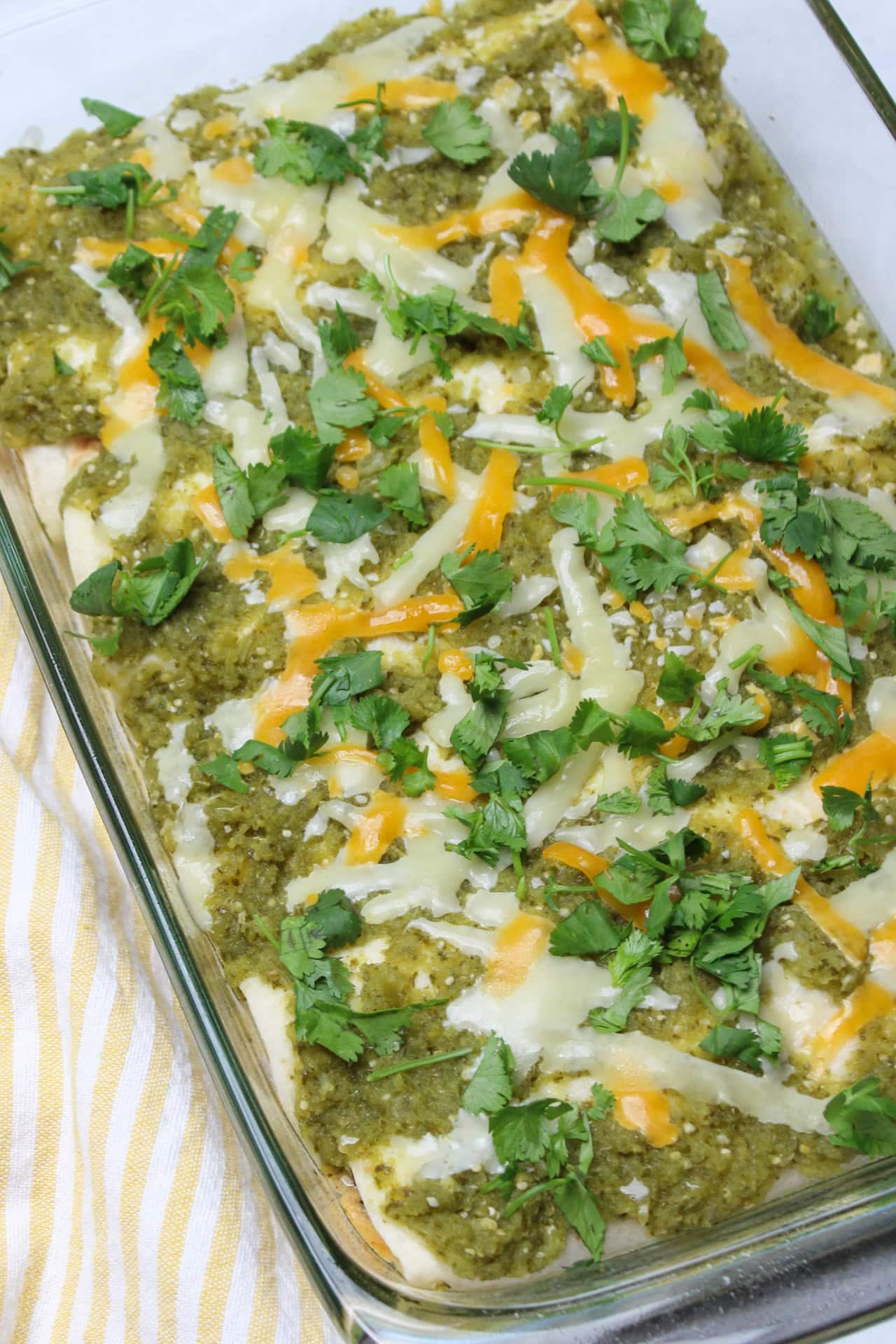 Green chicken enchiladas.
