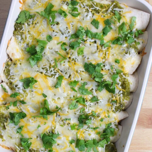 Pork enchiladas verde.
