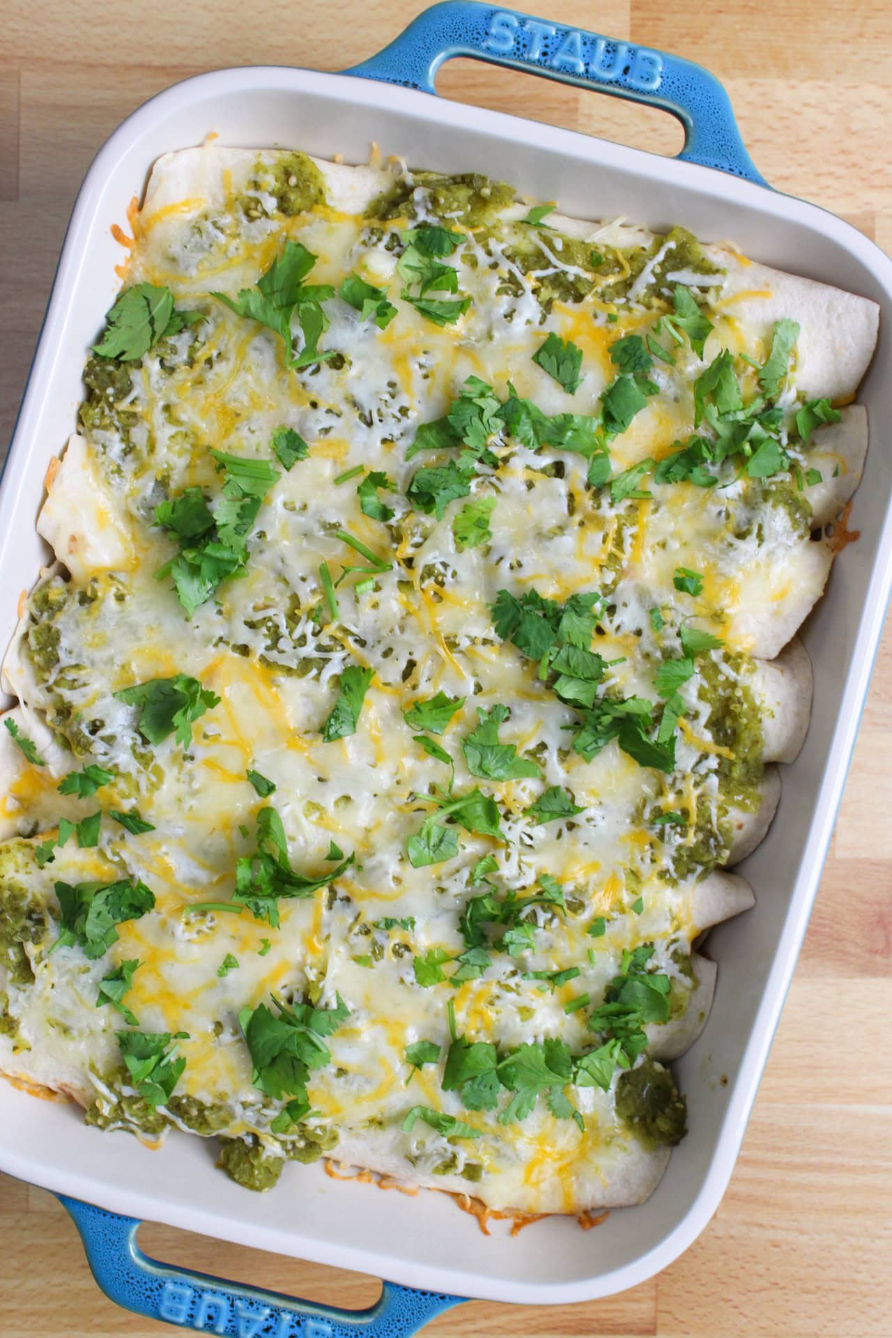 Pork enchiladas verde.