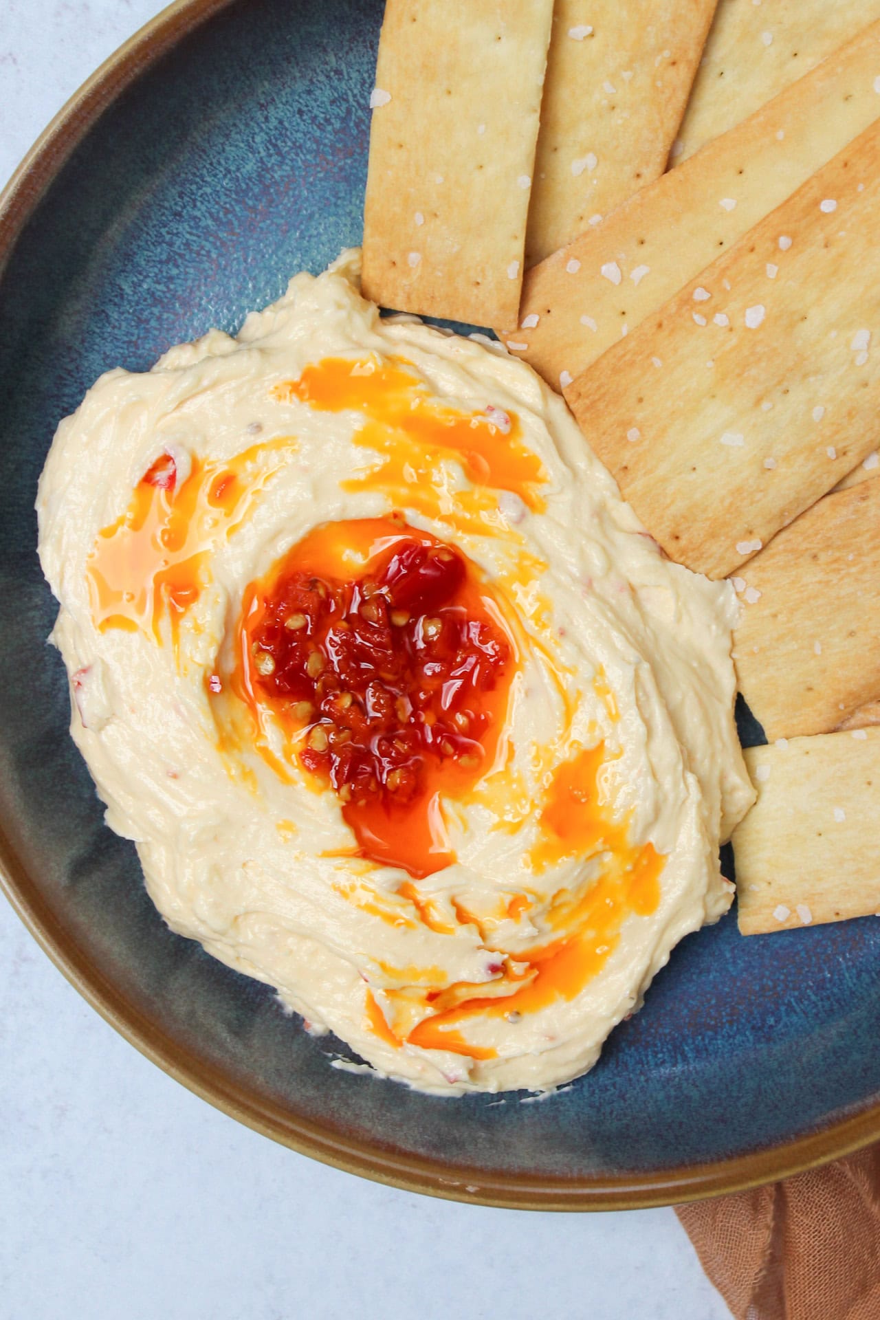 Brie dip with Calabrian chiles.