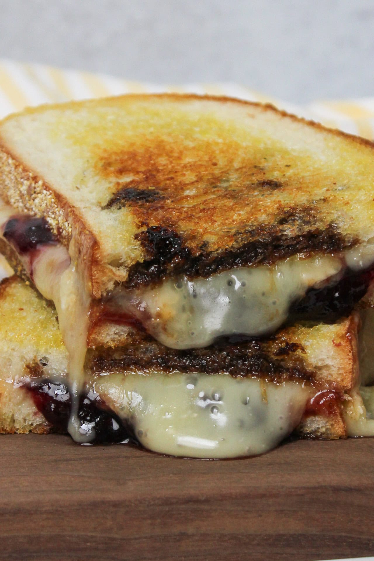 Blackberry balsamic and brie grilled cheese.