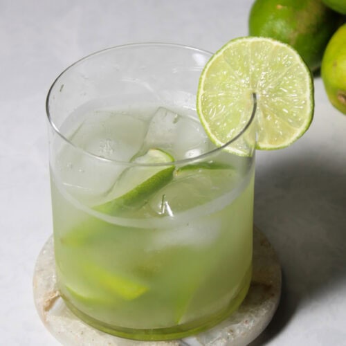 A Brazilian caipirinha.