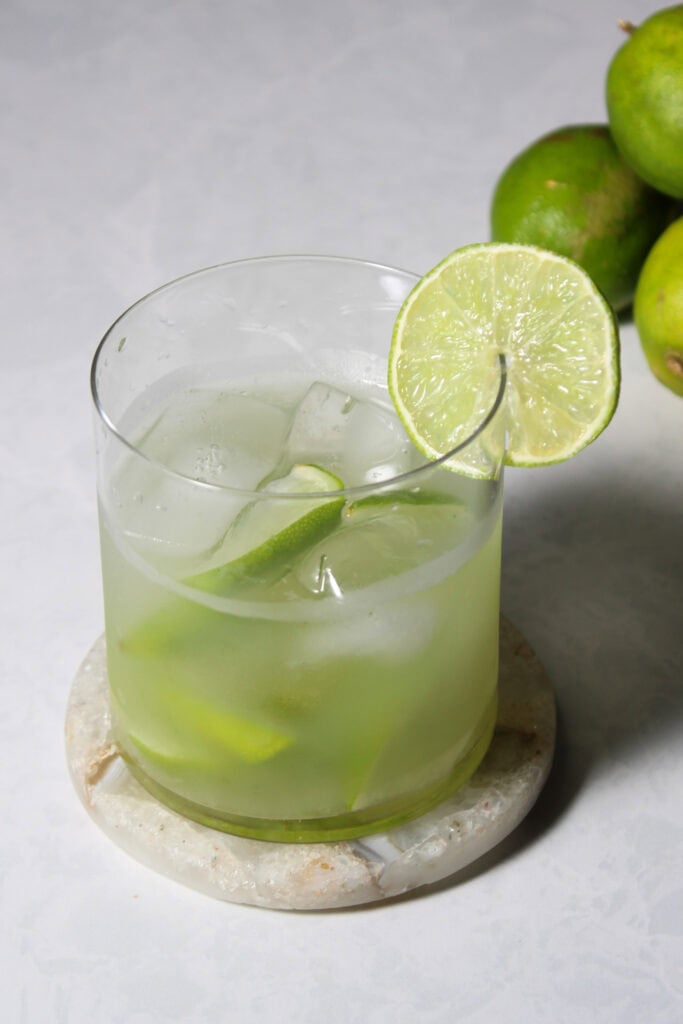 A Brazilian caipirinha.