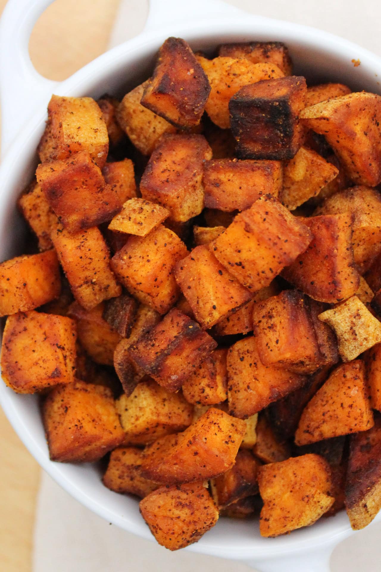 Sweet potatoes with paprika.
