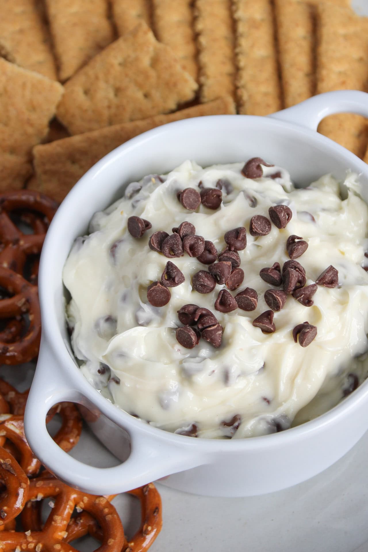 Chocolate chip cheesecake dip.