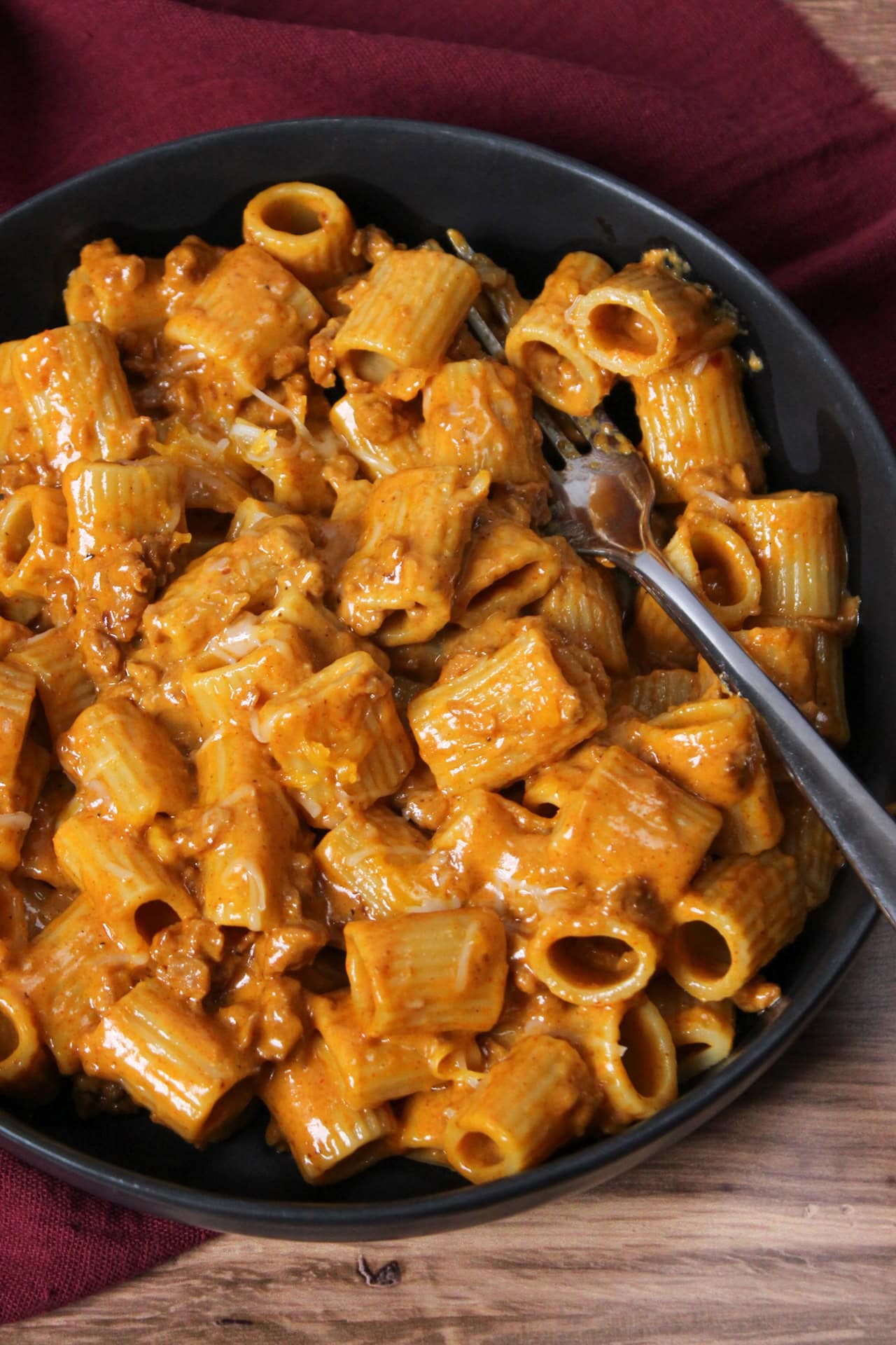 Creamy Mexican chorizo pasta.