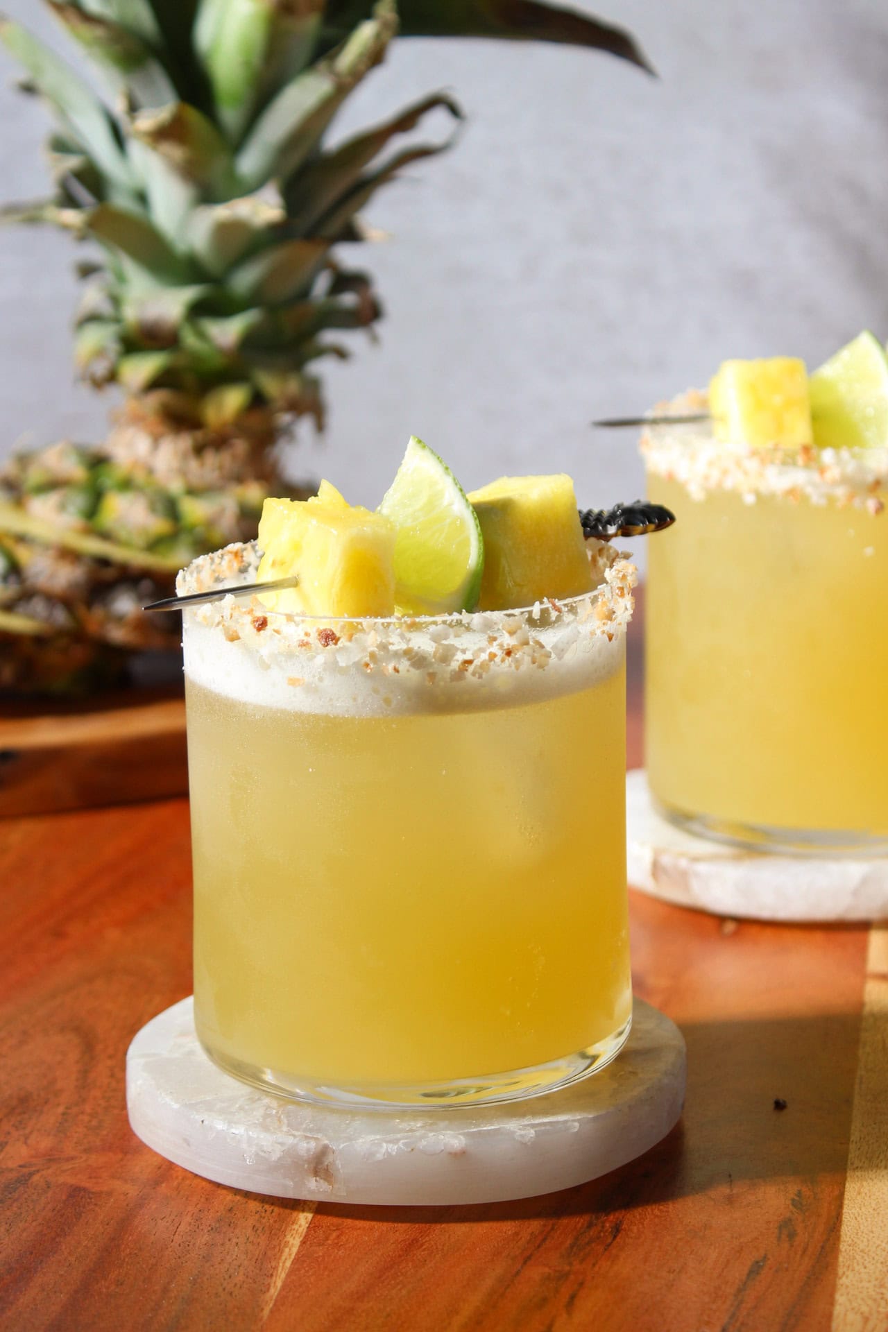A pineapple coconut margarita.