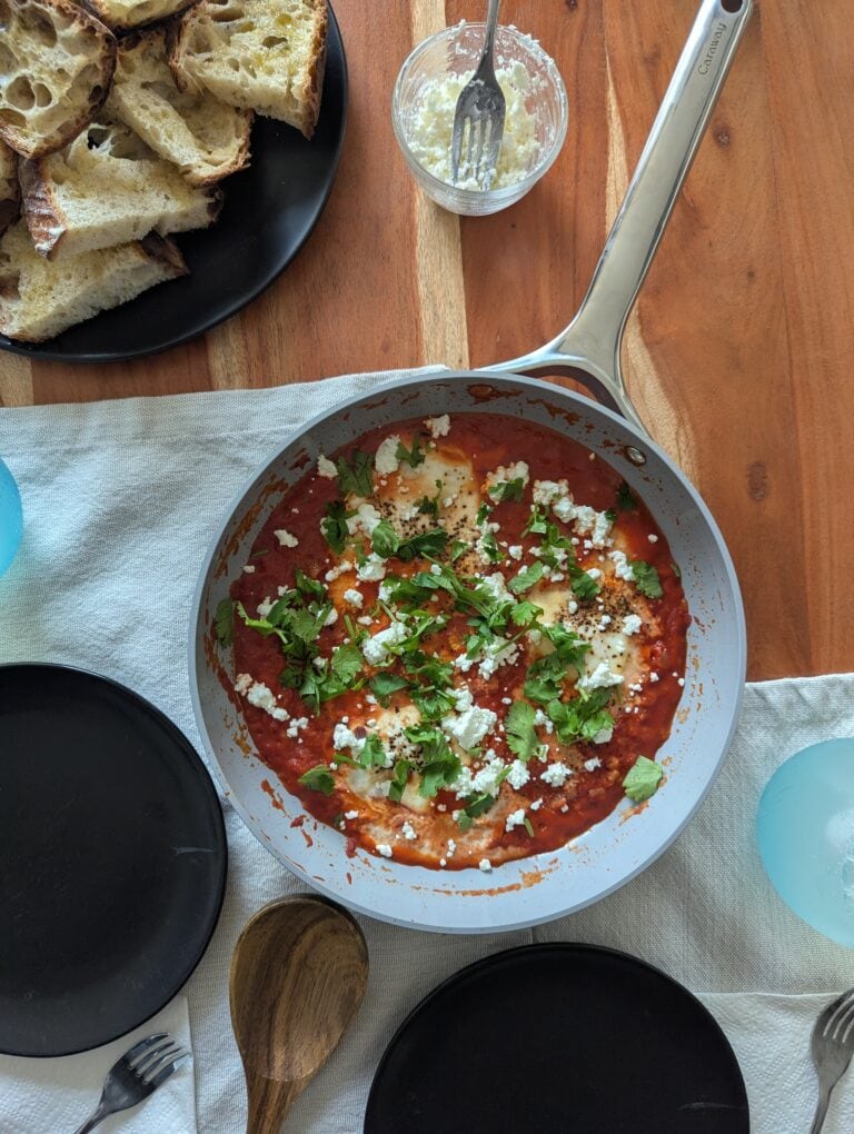 Shakshuka in a Caraway frying pan.