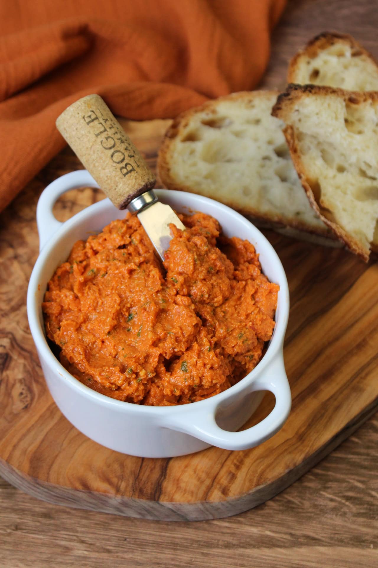 A bowl of sundried tomato pesto.
