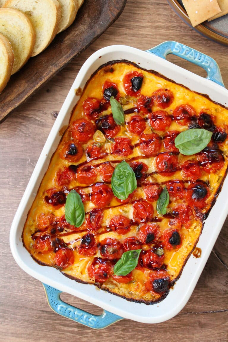 Baked bruschetta dip.