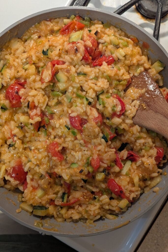 Roasted vegetable risotto.