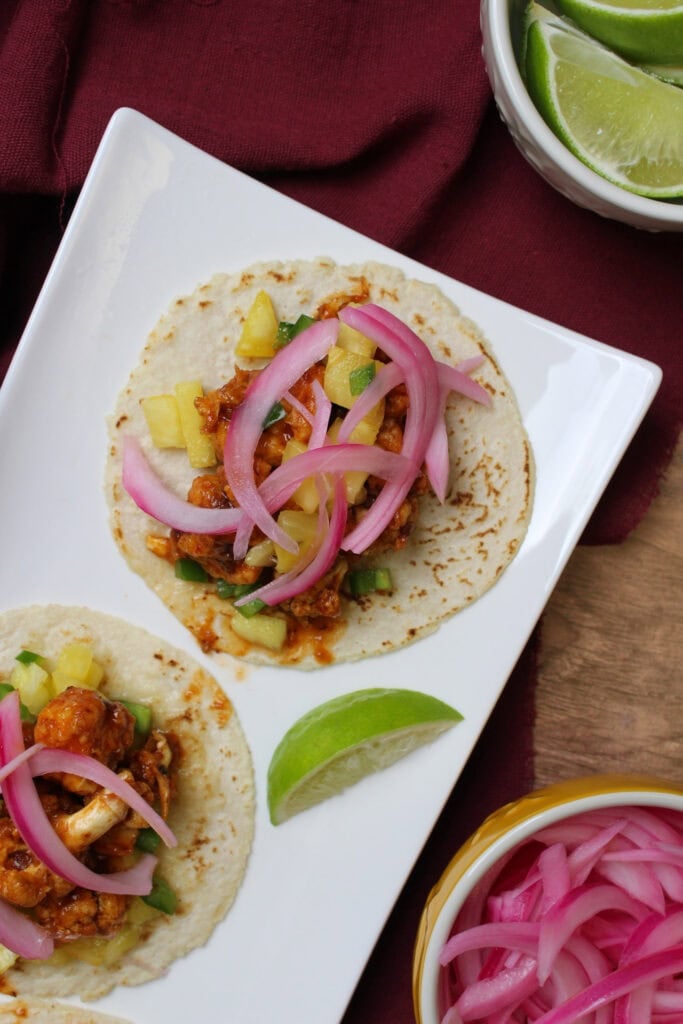 Air fryer cauliflower tacos.