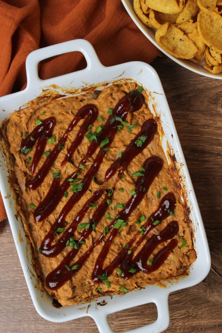 Barbecue pulled pork dip.