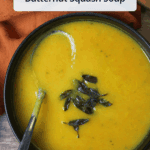 Butternut squash soup pinterest image.