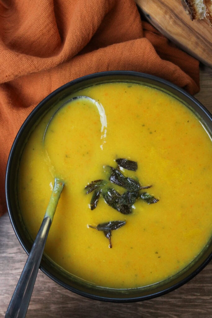 Carrot butternut squash soup.