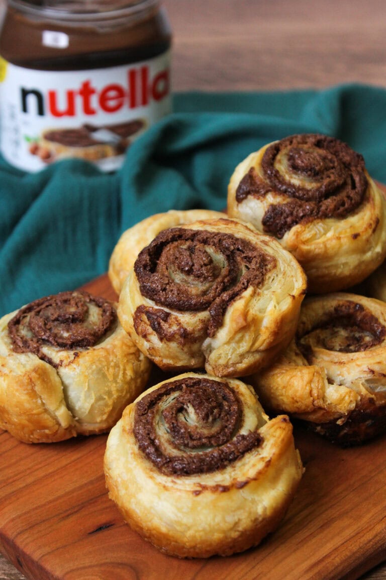 Nutella puff pastry desserts.