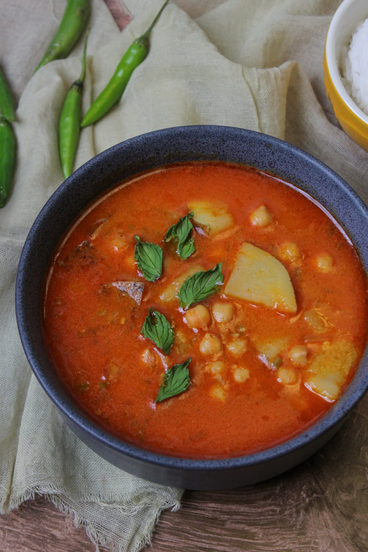 Chickpea potato Thai curry.