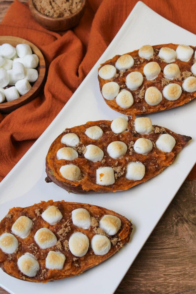 Twice baked sweet potato casserole.