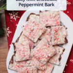 Easy milk chocolate peppermint bark pinterest image.