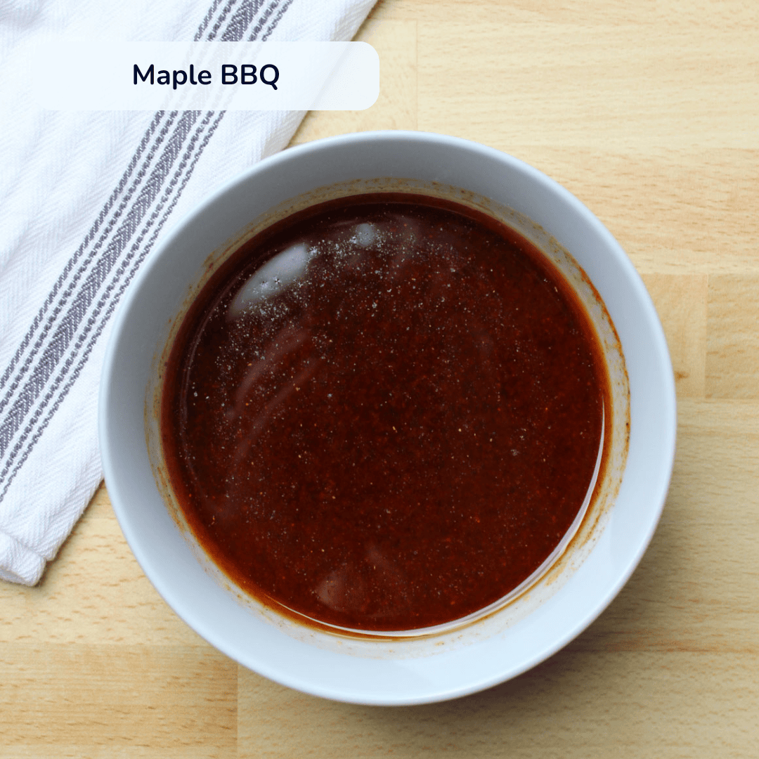 Maple barbecue chicken marinade in a bowl.