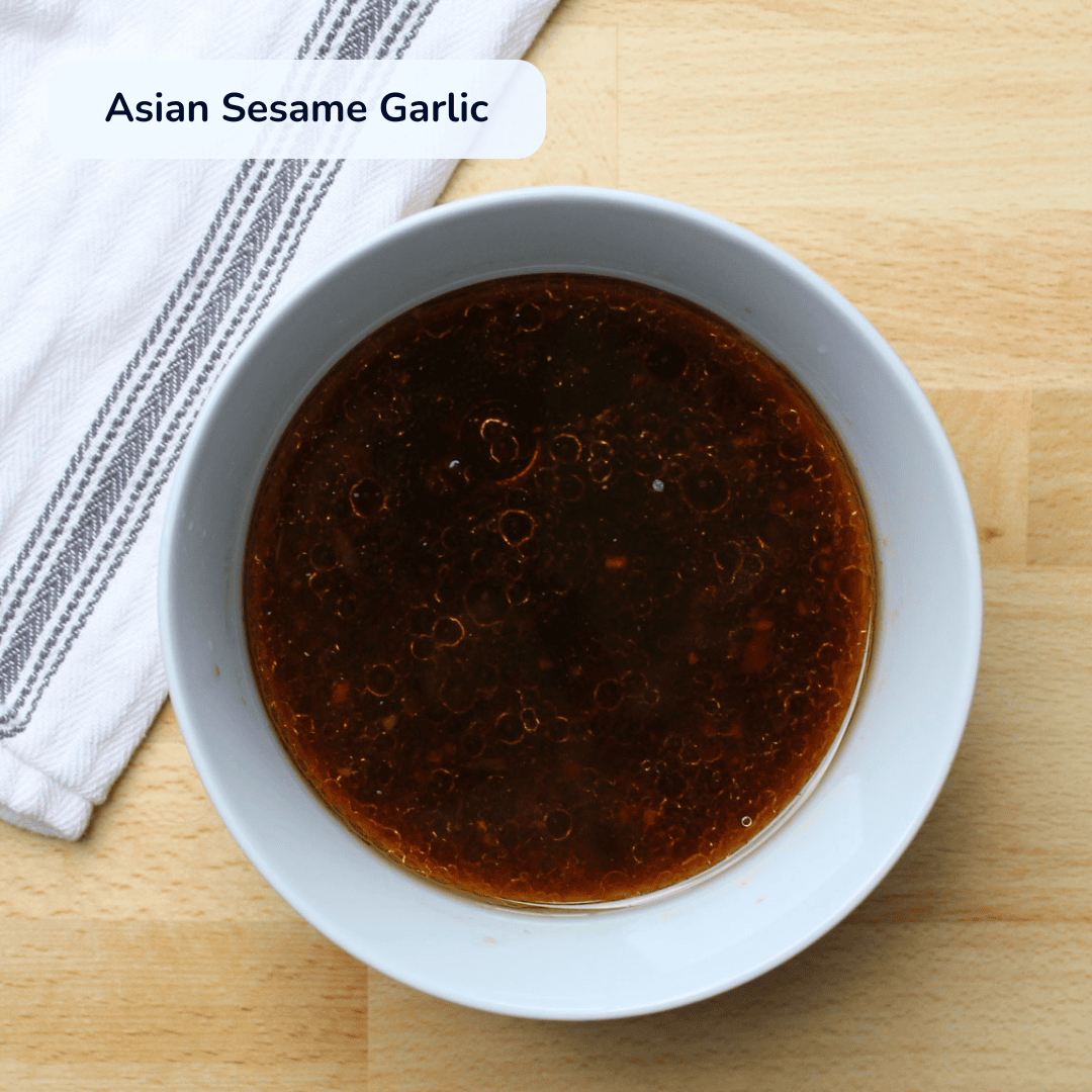 Asian sesame garlic chicken marinade in a bowl.
