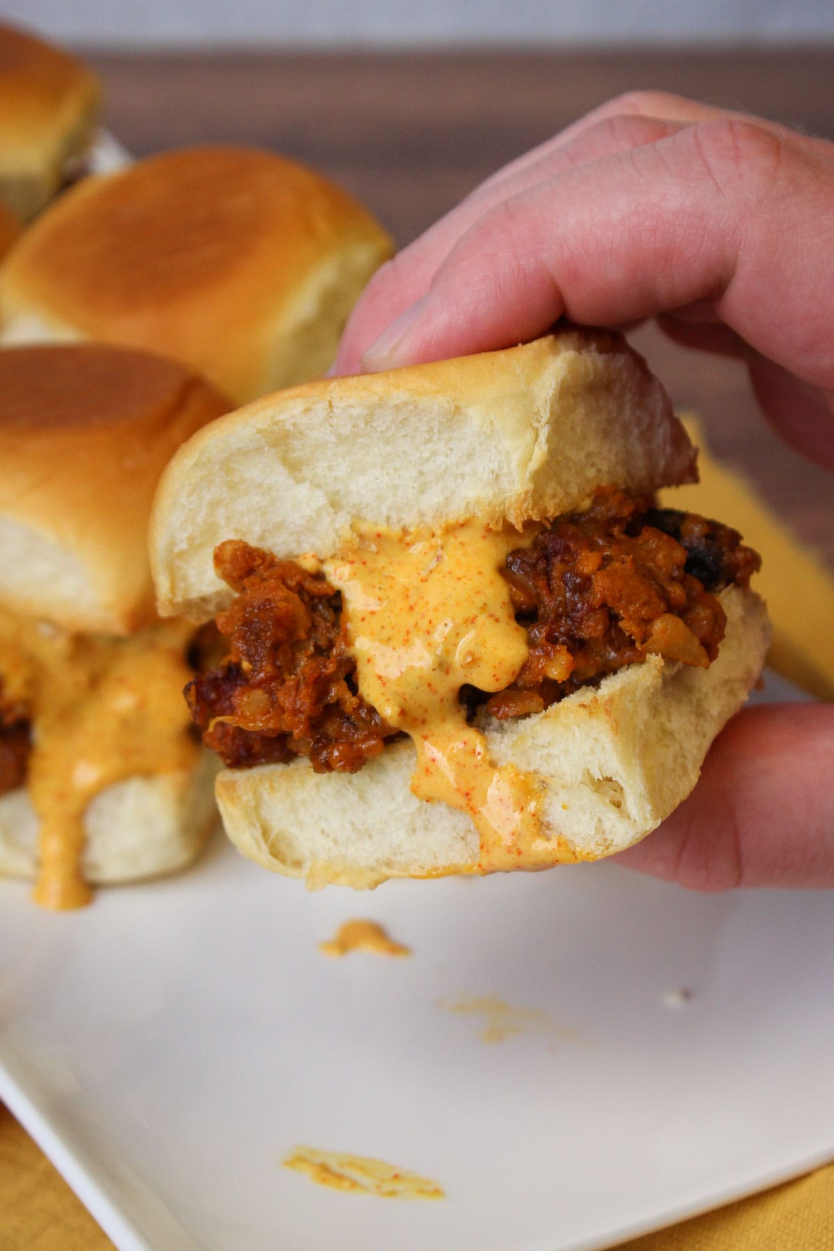 A black bean chili lime southwest slider.